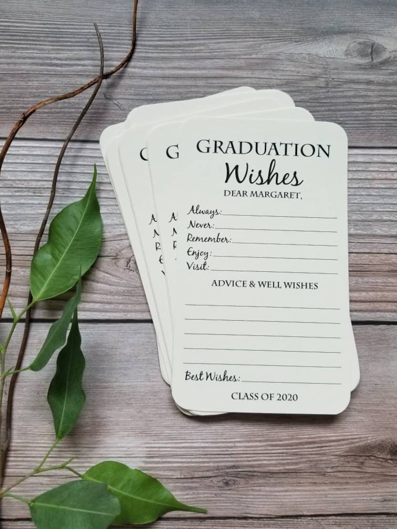 Set of 12 Graduation Wishes Cards Advice Cards for Graduation Party Graduation Party Decorations Graduation gift Graduation advice image 3