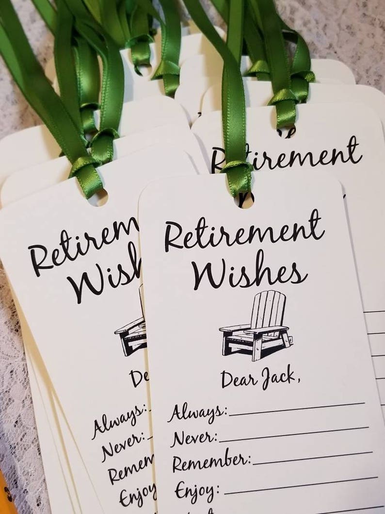 8 Handmade Retirement Wishing Tree Tags / Bookmarks / Retirement Wishes Cards / Retirement Advice Cards / Retirement Reception Idea image 9