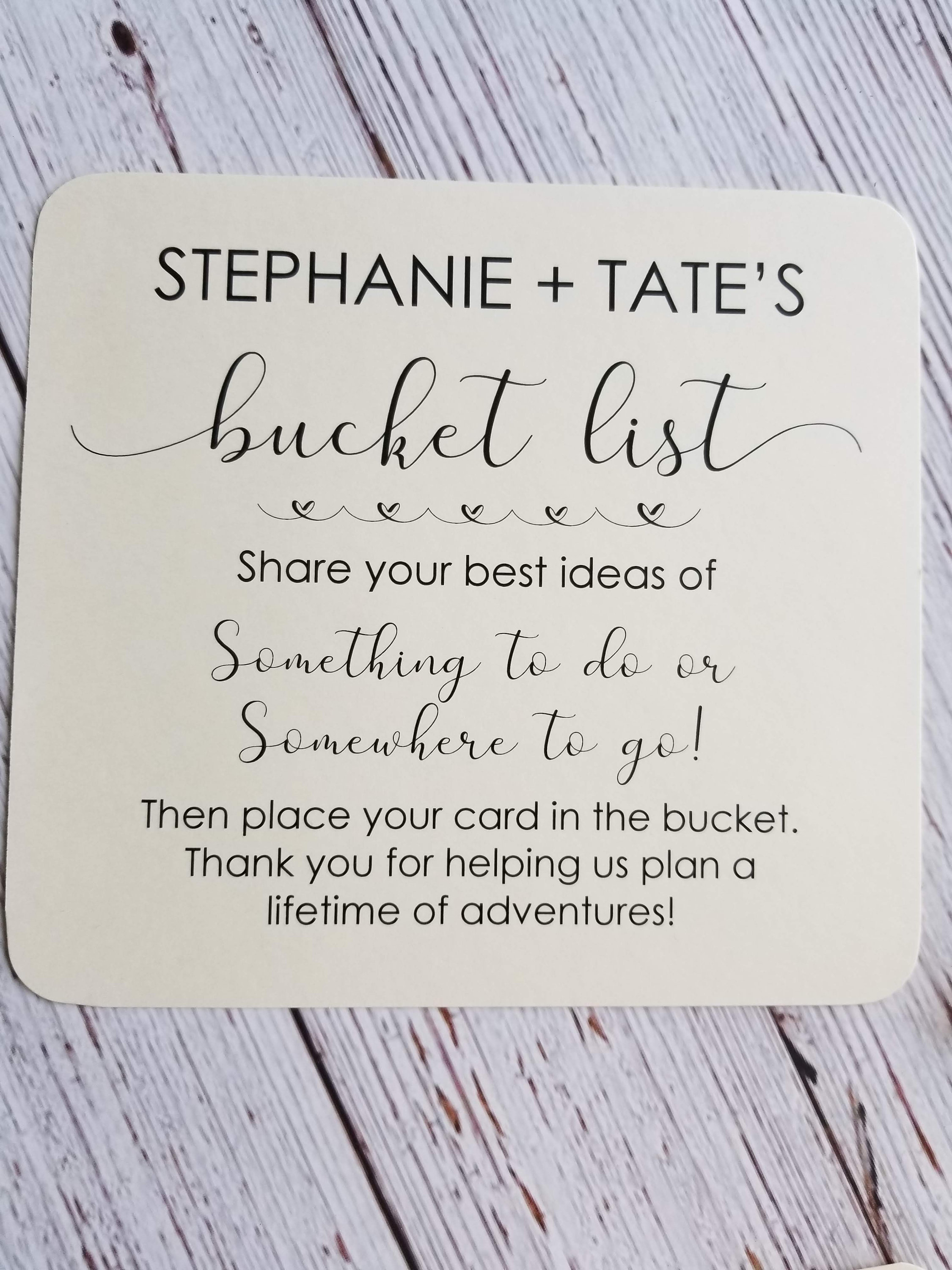 Tarjetas personalizadas para listas de deseos de pareja, hechas a mano, para  bodas o despedidas de soltera. Sugerencias e ideas para listas de deseos de  pareja. Lista de deseos de boda. -, image size:2250x3000