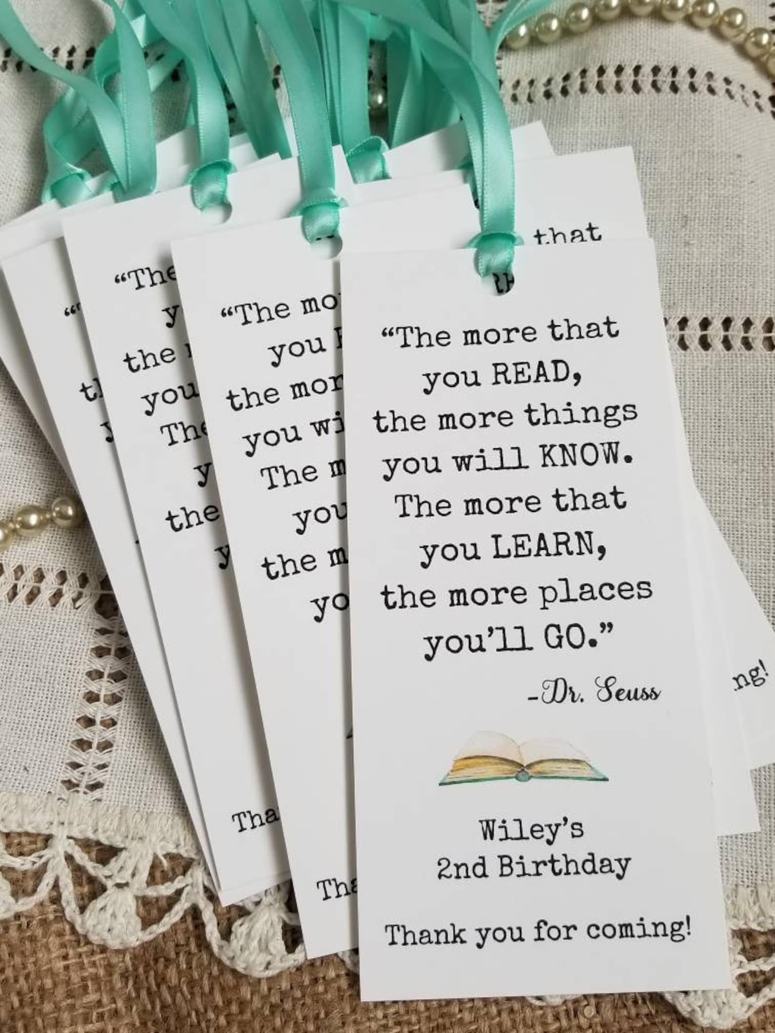 Set of 8 Bookmark Favors for Baby Shower Birthday Party with Etsy