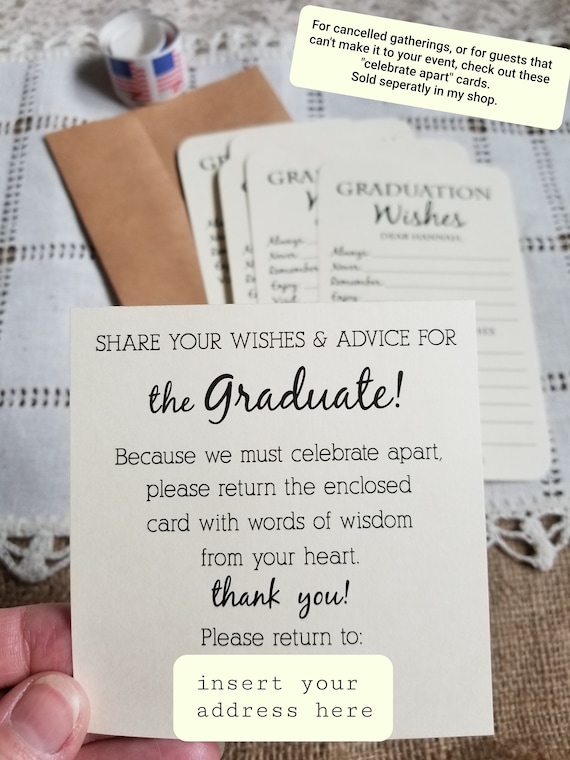 Set of 12 Graduation Wishes Cards - Advice Cards for Graduation Party - Graduation  Party Decorations - Graduation Gift - Graduation Advice - Etsy