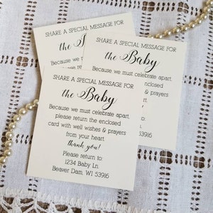 Handmade Celebrate Apart Cards  - Send to Guests that cannot celebrate in person - Send with Pregnancy or Baby Announcements - Set of 12