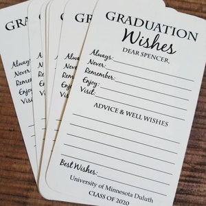Set of 12 Graduation Wishes Cards Advice Cards for Graduation Party Graduation Party Decorations Graduation gift Graduation advice image 6