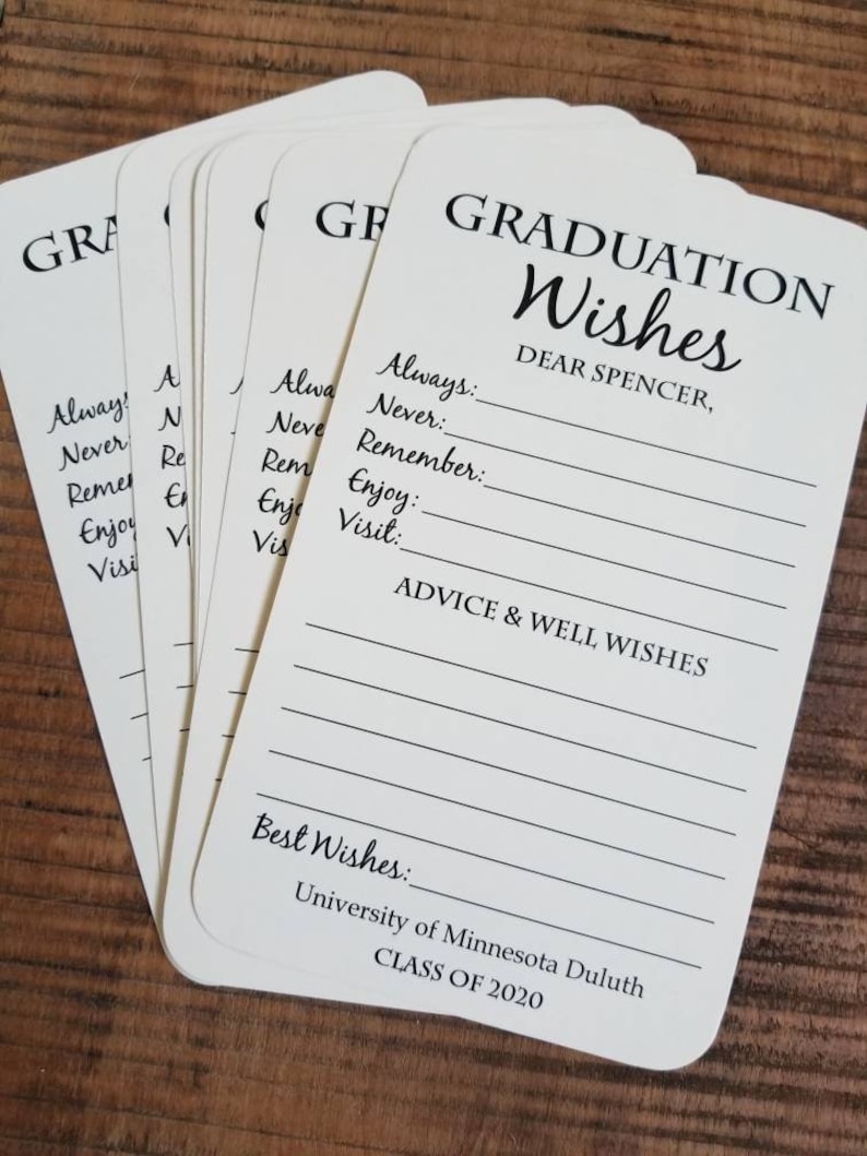 Set of 12 Graduation Wishes Cards Advice Cards for Graduation Party Graduation Party Decorations Graduation gift Graduation advice image 6