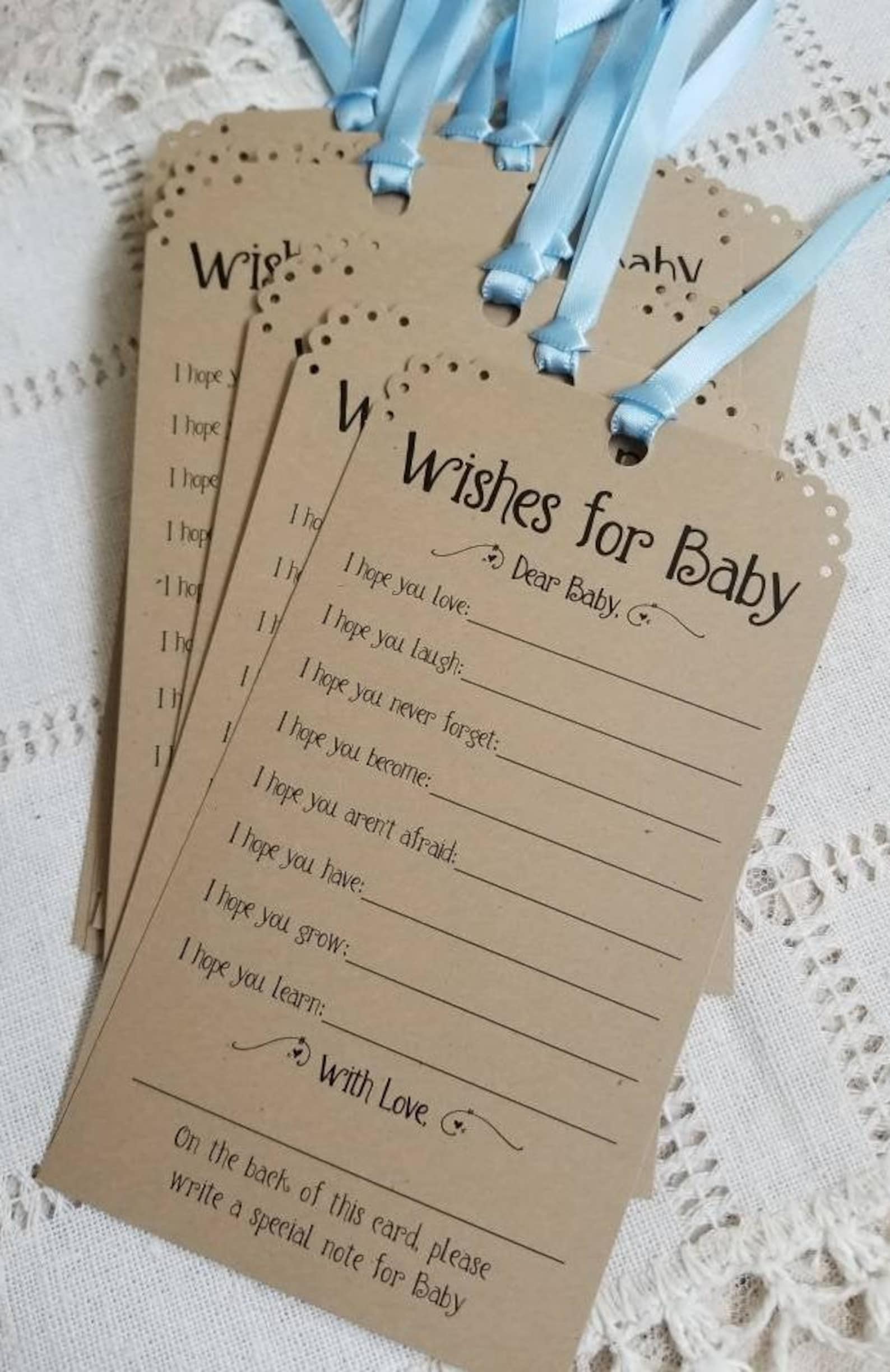 Wishes for Baby Set of 12 Baby Shower Wishing Tree Tags Etsy España