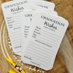 Set of 12 Graduation Wishes Cards Advice Cards for Graduation Party Graduation Party Decorations Graduation gift Graduation advice image 2