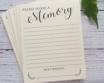Set of 12 Memory Cards / Birthday Memory Cards / Retirement Memory Cards / Anniversary Memory Cards / 50th Birthday Gift 30th Birthday Gift