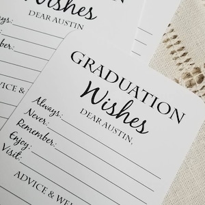 Set of 12 Graduation Wishes Cards Advice Cards for Graduation Party Graduation Party Decorations Graduation gift Graduation advice image 7