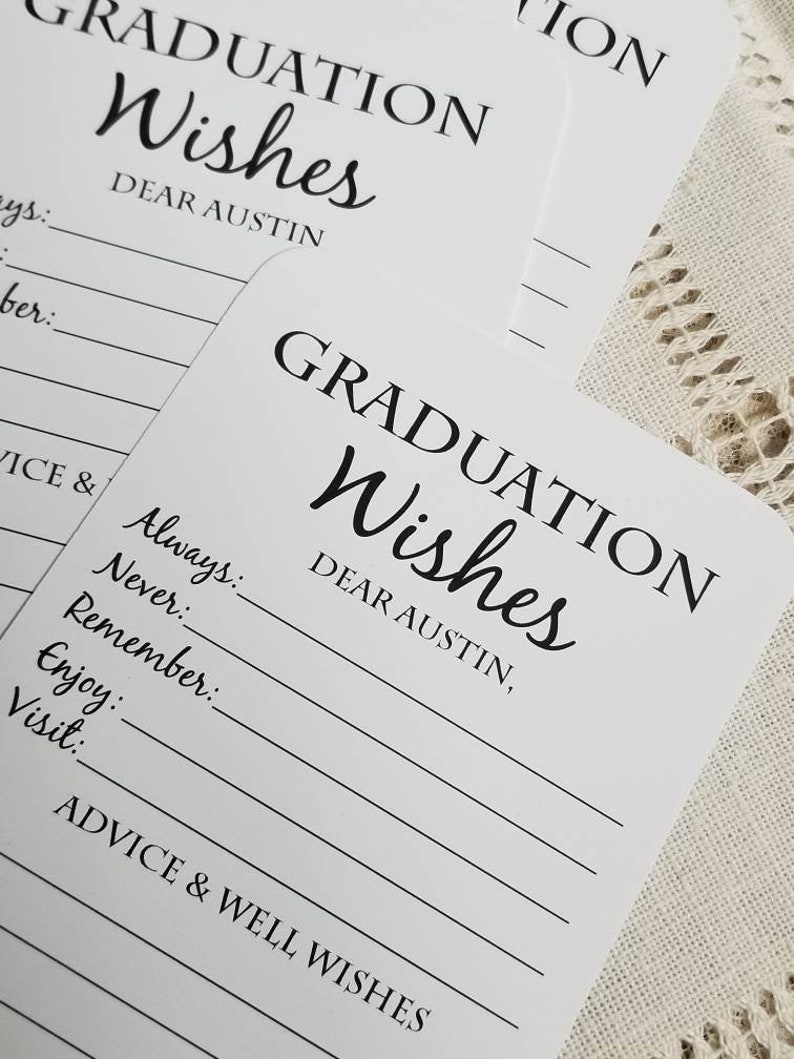 Set of 12 Graduation Wishes Cards Advice Cards for Graduation Party Graduation Party Decorations Graduation gift Graduation advice image 7