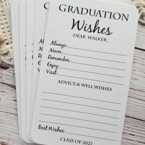 Set of 12 Graduation Wishes Cards Advice Cards for Graduation Party Graduation Party Decorations Graduation gift Graduation advice image 4