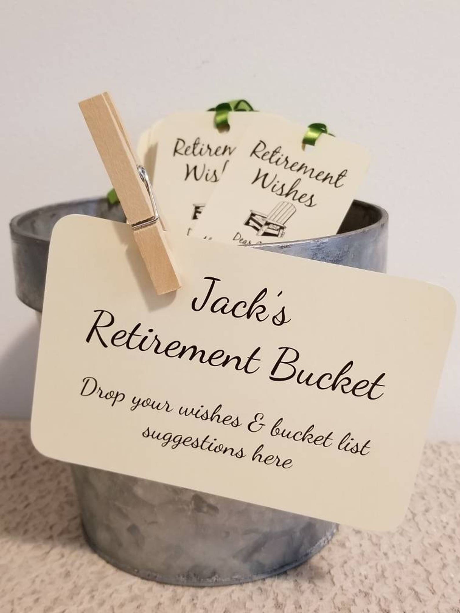Retirement Bucket Sign for Retirement Party / For Retirement Etsy