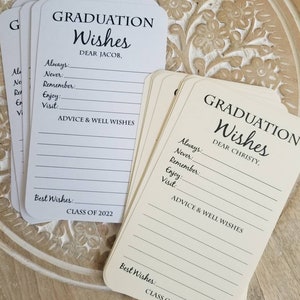 Set of 12 Graduation Wishes Cards Advice Cards for Graduation Party Graduation Party Decorations Graduation gift Graduation advice image 5