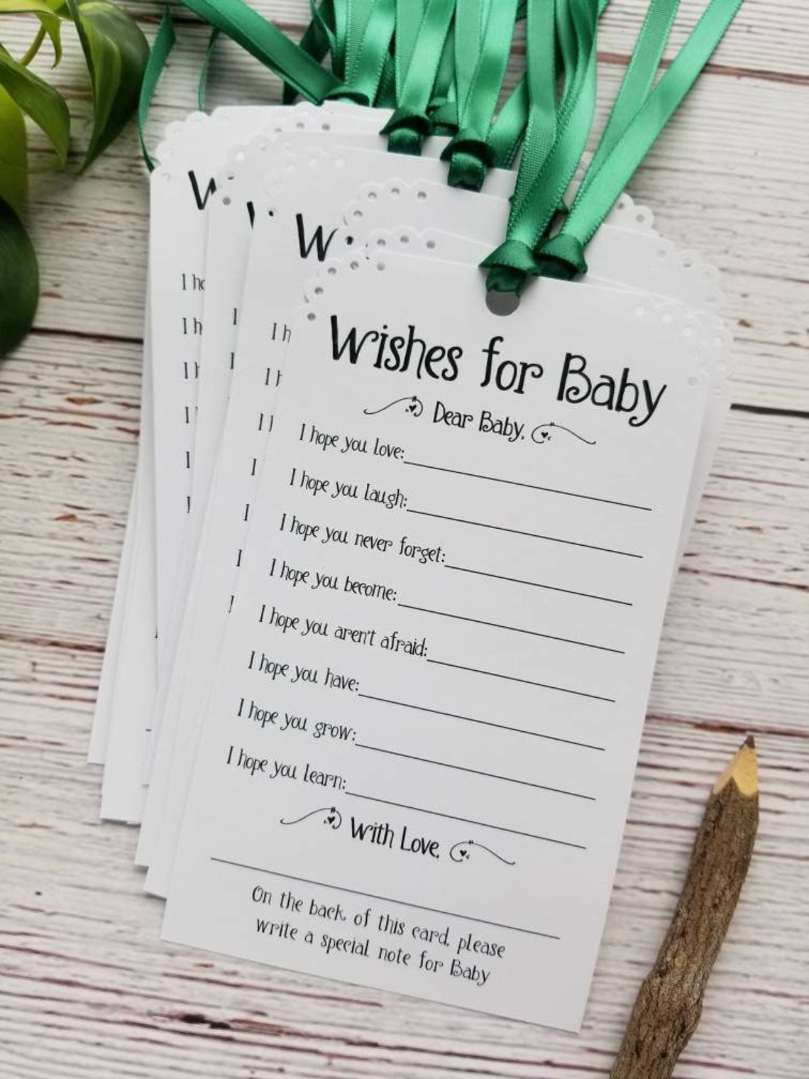 Deseos para el bebé Conjunto de 12 Baby Shower Deseando Etsy