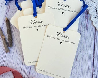 Handmade Retirement or Birthday wish tags - Set of 10 - Wishing Tree Tags - Advice for Retirement - Retirement Wish Cards - Birthday Wishes