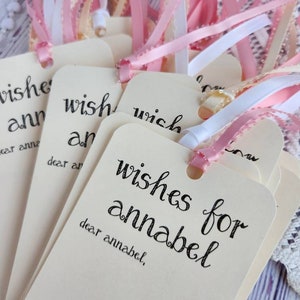 Set of 8 Baby Shower Wishing Tree Tags Bookmarks with Children image 6