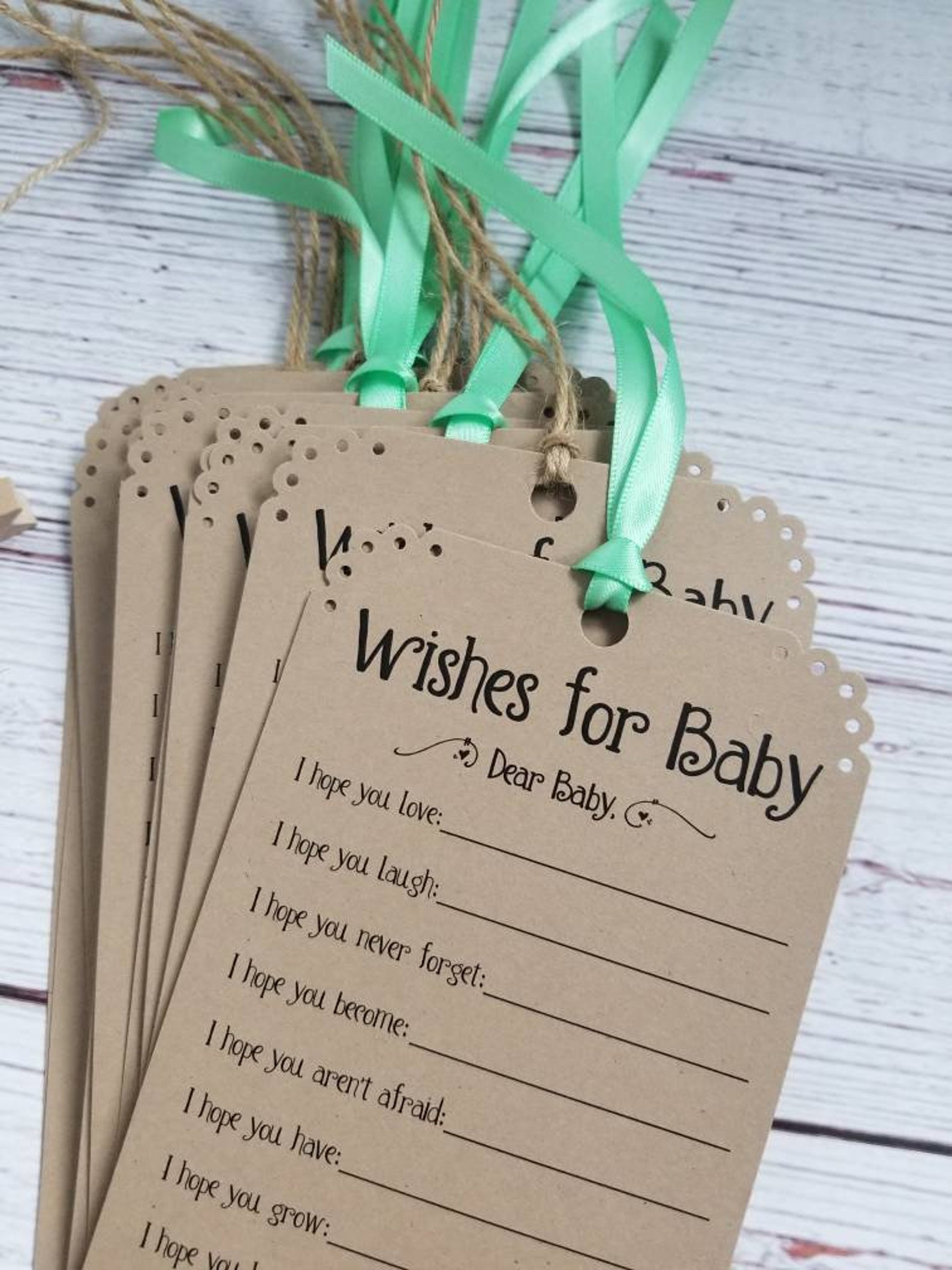 Deseos para el bebé Conjunto de 12 Baby Shower Deseando Etsy