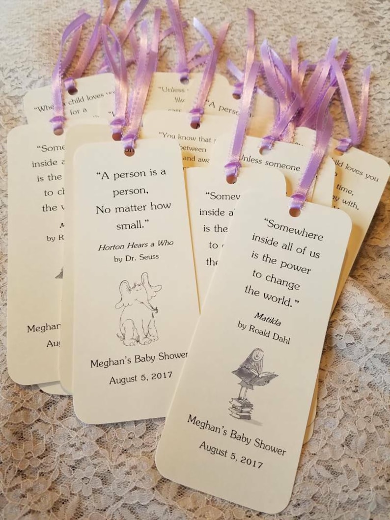 Set of 8 Children Book Theme Bookmark Favors / Baby Shower / Etsy