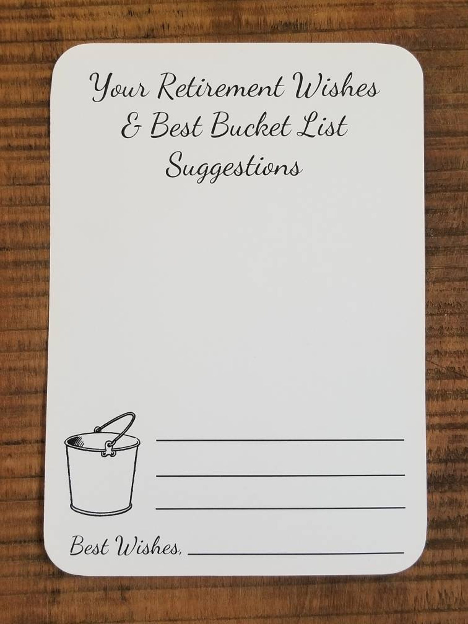 Set of 12 Retirement Wishes & Bucket List Suggestion Cards for Etsy