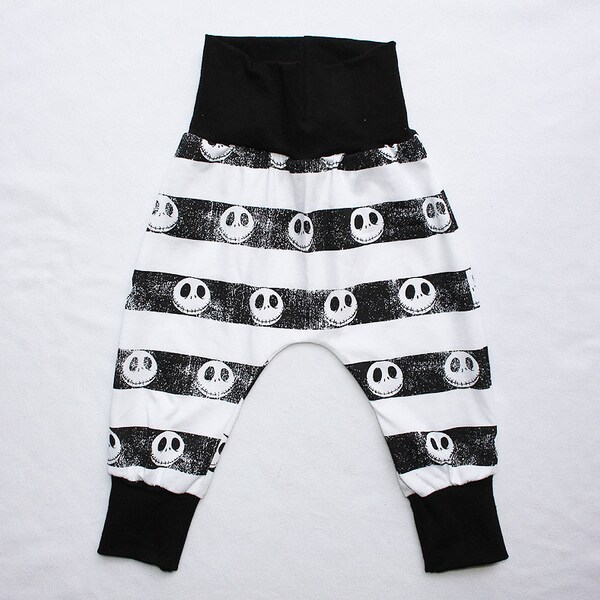 Baby Boy Harem Pants Nightmare Before Christmas Inspired 12-18 mos Unisex Baby Toddler Boy Girl Knit Harem pants Infant Boys harems