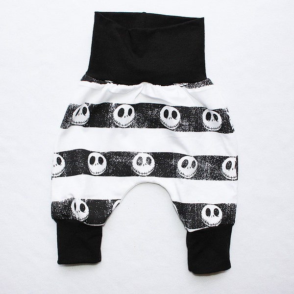 Baby Harem Pants Nightmare Before Christmas Inspired 0-6 mos Unisex Baby Boy Girl Harem pants Infant toddler harems