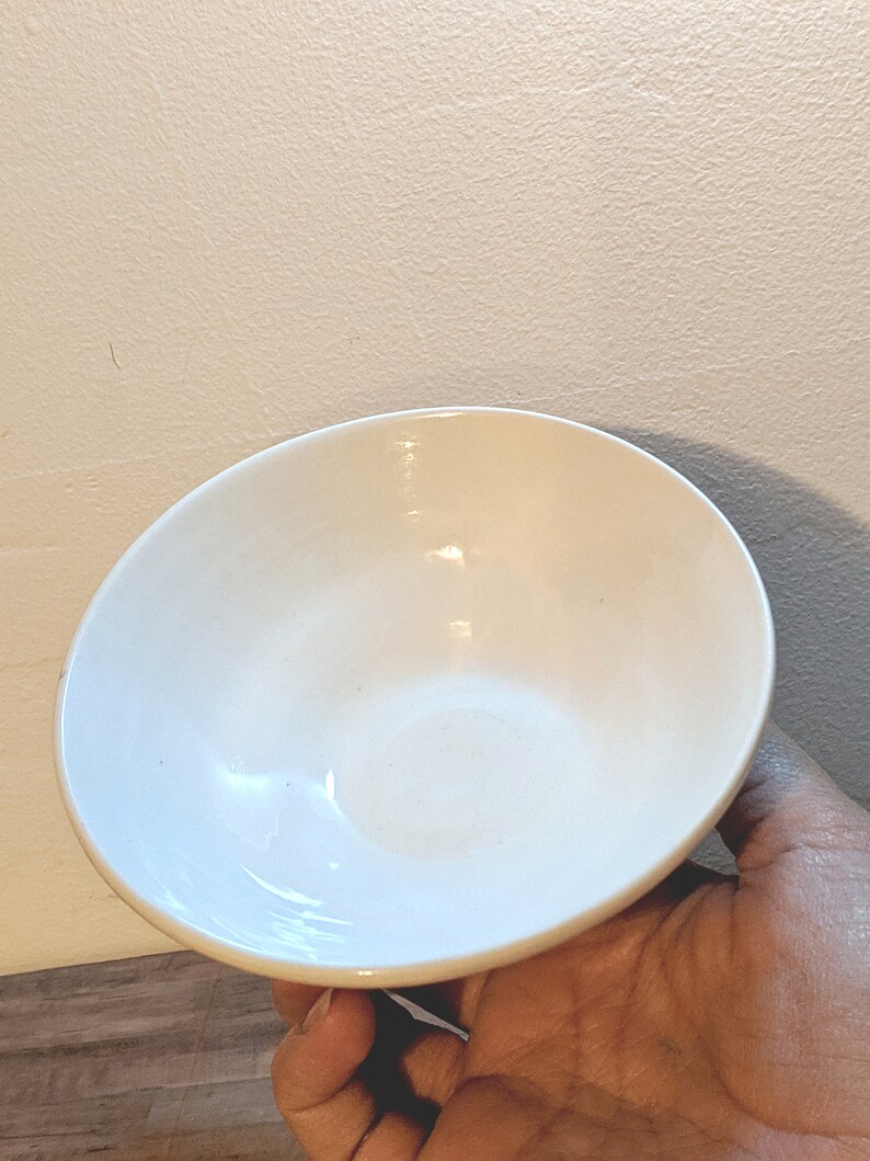 Small Shallow Ceramic Bowl with Fan Design Low Fire Ceramic Etsy