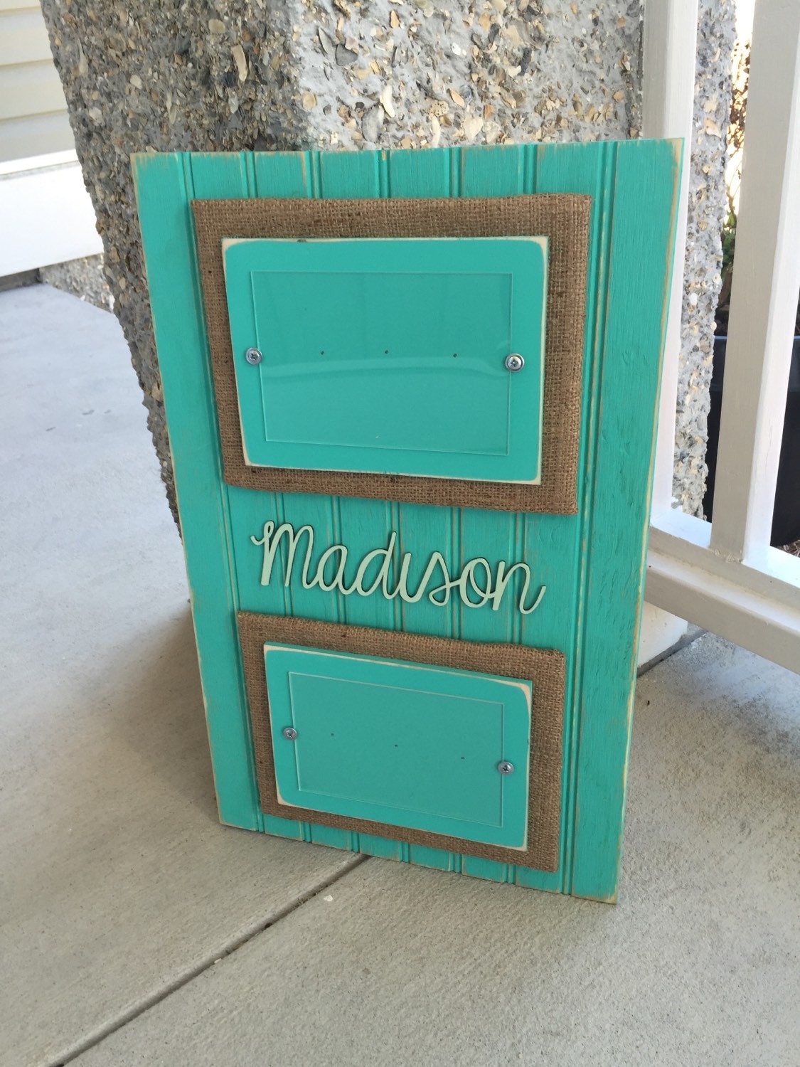 Personalized Double Distressed 4x6 Beadboard Picture Frame ...