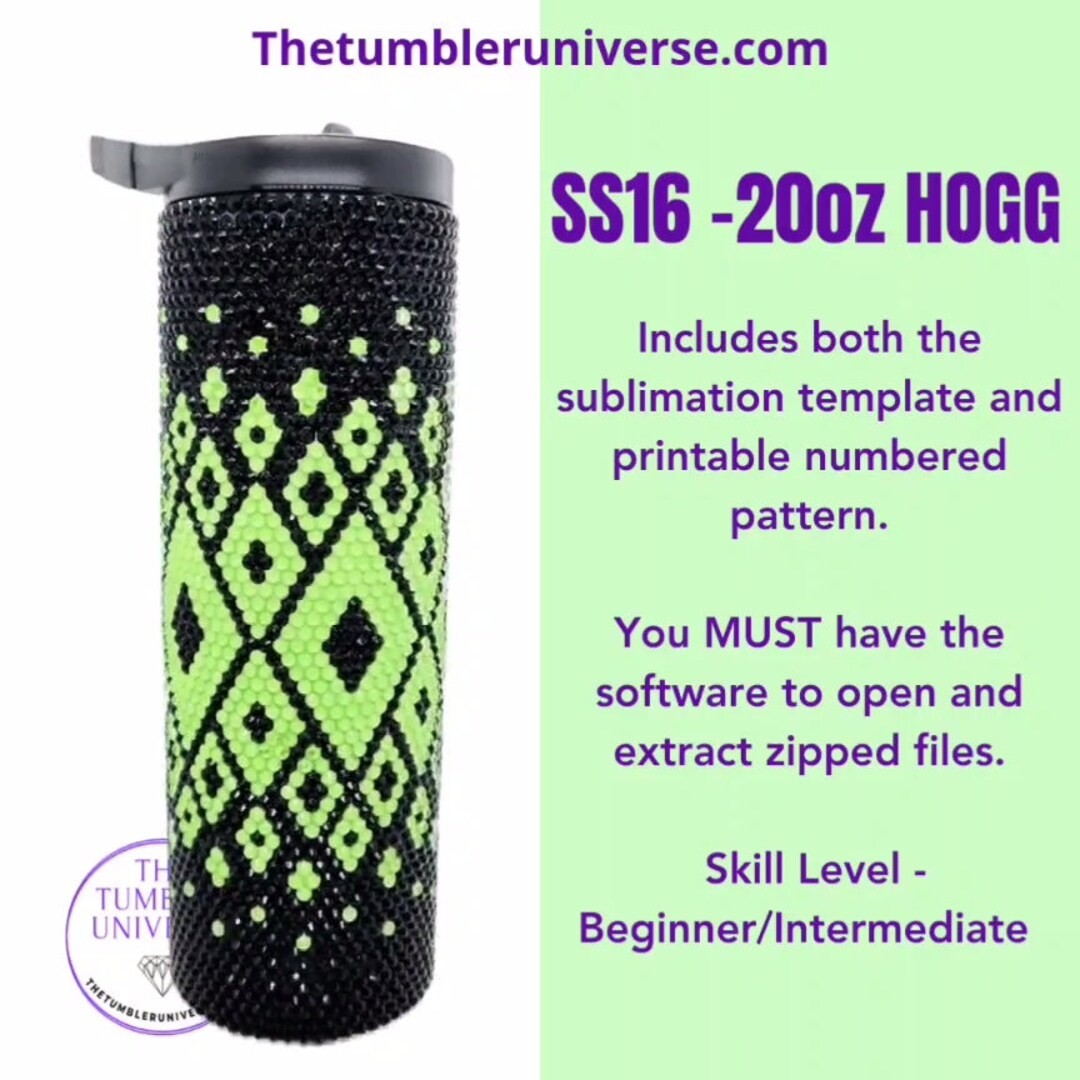 Honeycomb Rhinestone Pattern for Hogg 20oz Ss16 - Sublimation/vinyl ...