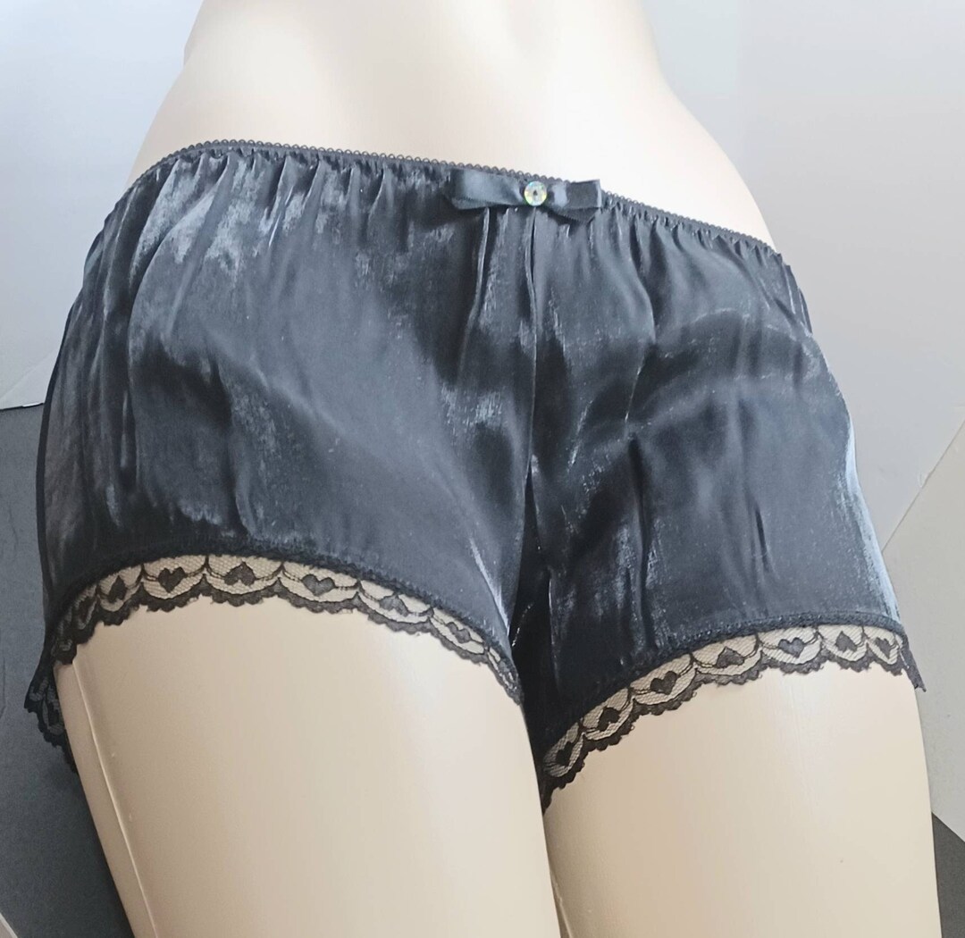 Women's Shorts Pajama Bottoms Silk Lounge Pants Black Etsy