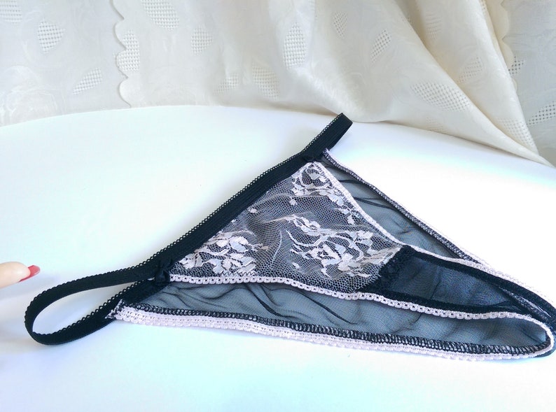 Sheer Bikini Panties, Gift for Sweetheart, Transparent Lingerie, Bridal