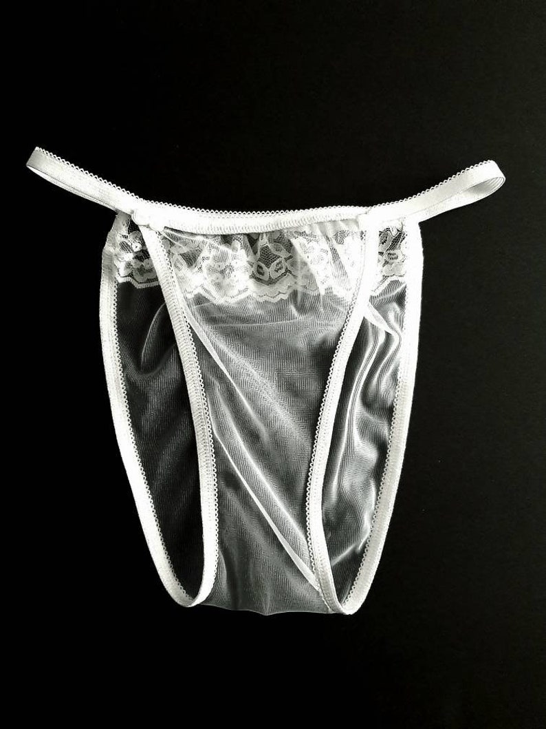 Sheer See Thru Panties White Lace Bikini Sexy Wedding Gift - Etsy