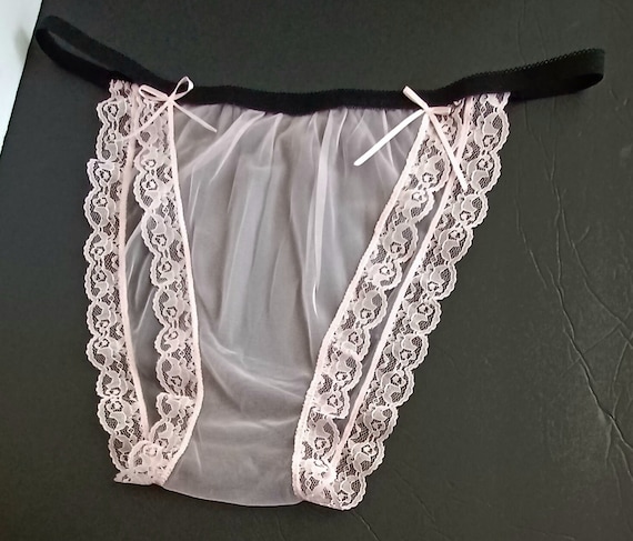 Sheer Nylon Panties, See Thru String Underwear, Plus Size Bikini, Seamless  Lace Panty, Gift for Bride, Transparent Lingerie, Sexy Size 5X, -   Finland