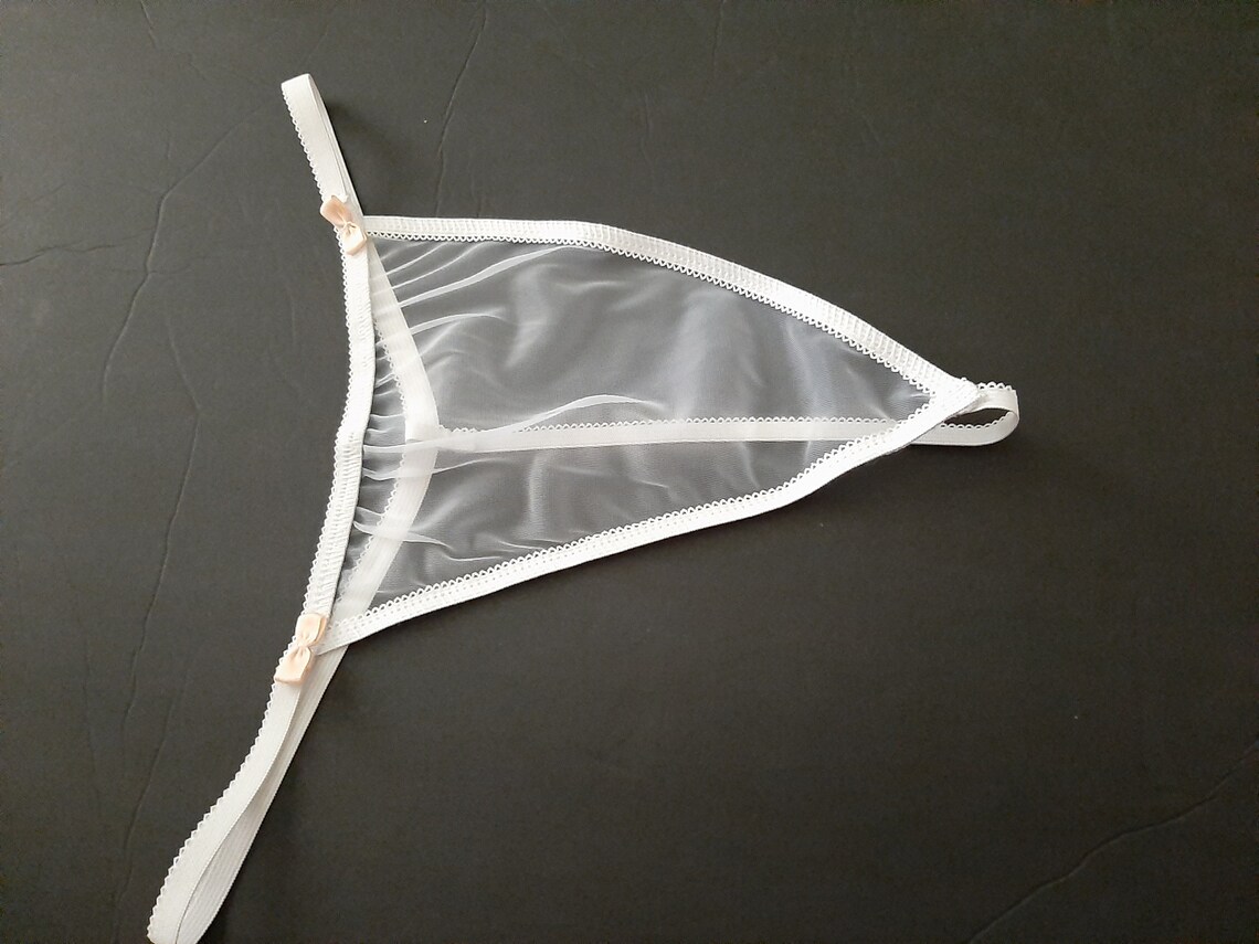 Sheer White GString Misses and Plus Sizes Sexy Must Have Etsy