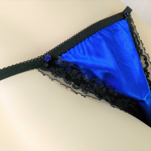 Satin and Lace Panty Etsy