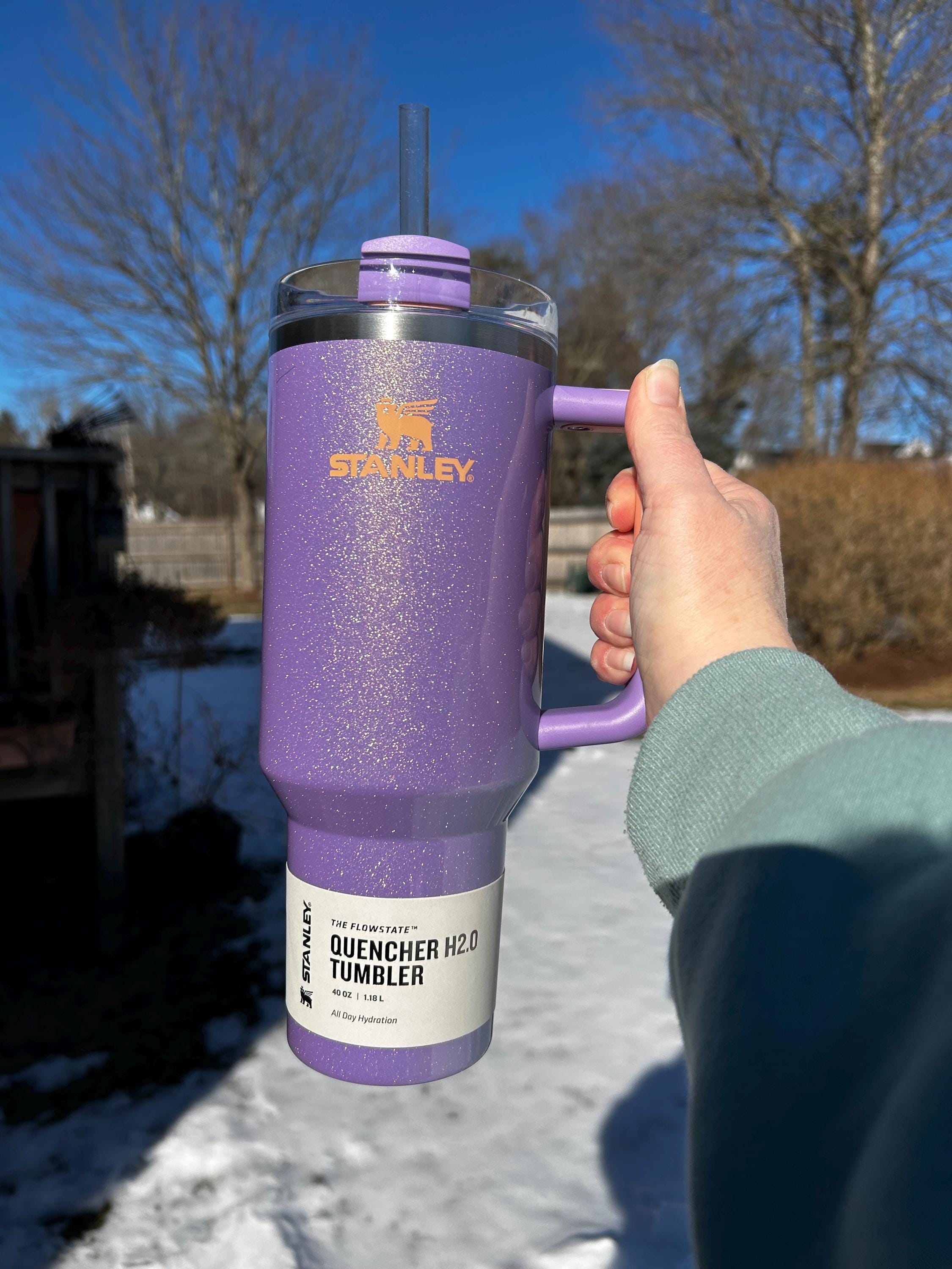 AUTHENTIC Periwinkle Shimmer Stanley H2.0 40 Oz Quencher Tumbler