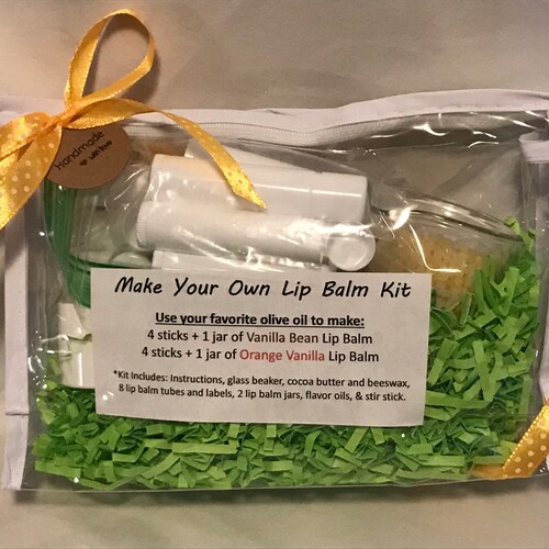 DIY Organic Beeswax Lip Balm Kit Ecofriendly Allnatural Etsy