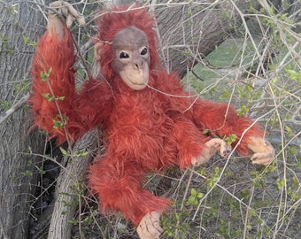 Patroon levensgrote baby orang-oetan