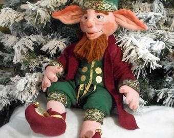 PDF Pattern Christmas Elf  full bodied soft doll includes pattern for clothes,29 inches high including hat. A pattern for endless creativity