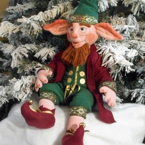 PDF Pattern Christmas Elf  full bodied soft doll includes pattern for clothes,29 inches high including hat. A pattern for endless creativity