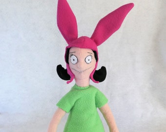 PDF Pattern Louise fleece doll 17 inches tall not including bunny ears