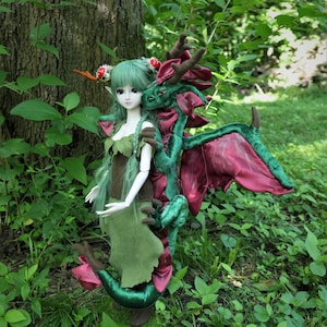 PDF PATTERN 30inch Flower Dragon and Bonus Dress and Boot pattern for 1/3 BJD