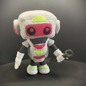 PDF PATTERN Cyberpunk Robot 1, Easy felt sewing pattern 13 inches tall can stand on it's own. Limitless color combinations.