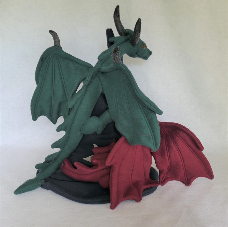 PDF Pattern Wizards Hat with Dragons 19 inches High Comfy Fleece. Functional hat also makes a great decoration. image 3
