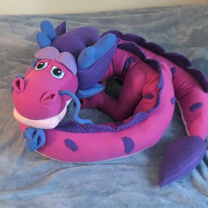 PDF PATTERN Giant Wish Dragon 10 1/2 Ft Long Dragon Cuddly Child Safe