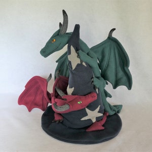 PDF Pattern Wizards Hat with Dragons 19 inches High Comfy Fleece. Functional hat also makes a great decoration. image 2