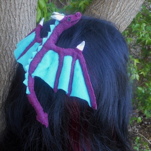Hand Sewing Pattern Dragon Barrette Hairclip Miniature Dragon