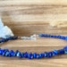 Lapis Lazuli Crystal Necklace. Gemstone Beaded Blue Necklace. Birthstone September. Semi Precious Jewellery. Uk