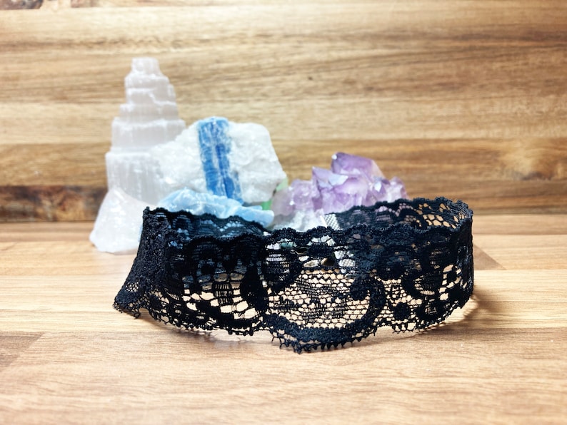 Black lace choker. Gothic choker. Gothic jewellery. Gothic wedding jewellery image 2