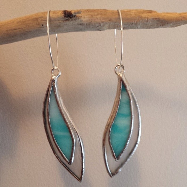 Handcrafted Stained Glass Layer Earrings Etsy