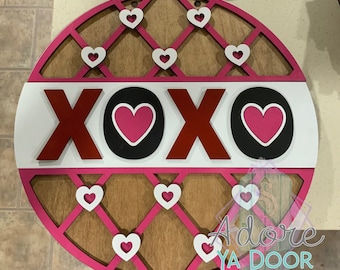 XOXO hanger, Valentines XO door hanger, Love Bug XOXO hanger