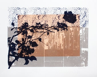 Original, Limited Edition Screen print, Floral Art